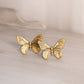 Small Brass Butterfly Napkin Rings (Set of 2)