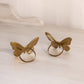 Small Brass Butterfly Napkin Rings (Set of 2)