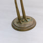 Small Brass Crane with Head Looking Back Figurine