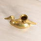 Small Brass Duck Taper Candleholder