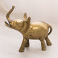 Small Brass Elephant with Trunk Up Figurine