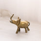 Small Brass Elephant with Trunk Up Figurine