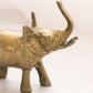 Small Brass Elephant with Trunk Up Figurine