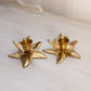 Small Brass Flower Candleholder