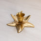 Small Brass Flower Candleholder