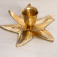 Small Brass Flower Candleholder