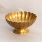 Small Brass Footed Dish with Scalloped Edge