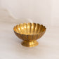 Small Brass Footed Dish with Scalloped Edge