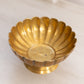 Small Brass Footed Dish with Scalloped Edge