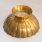 Small Brass Footed Dish with Scalloped Edge