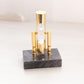 Small Brass Hourglass with Black Stone Base