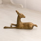 Small Brass Laying Deer Figurine