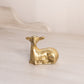 Small Brass Laying Fawn Deer Figurine