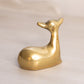 Small Brass Laying Fawn Deer Figurine