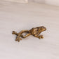 Small Brass Laying Frog Figurine