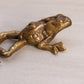 Small Brass Laying Frog Figurine