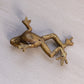 Small Brass Laying Frog Figurine