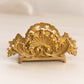 Small Brass Letter Picture or Card Holder with Fancy Designs