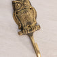 Small Brass Owl Wall Hook