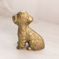 Small Brass Poodle Dog Figurine