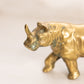 Small Brass Rhinoceros Figurine