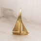 Small Brass Sailboat Figurine