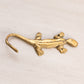 Small Brass Salamander Figurine or Wall Hook