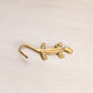 Small Brass Salamander Figurine or Wall Hook