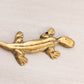 Small Brass Salamander Figurine or Wall Hook