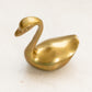 Small Brass Swan with Head Down Figurine