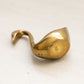 Small Brass Swan with Head Down Figurine