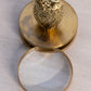 Small Circular Brass Owl Swinging Magnifying Glass