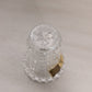 Small Clear Crystal Glass Cane Pattern Toothpick Holder