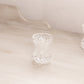 Small Clear Crystal Glass Toothpick Holder with Sawtooth Edge