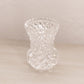 Small Clear Crystal Glass Toothpick Holder with Sawtooth Edge