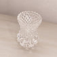 Small Clear Crystal Glass Toothpick Holder with Sawtooth Edge