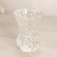 Small Clear Crystal Glass Vase with Sawtooth Edge