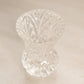 Small Clear Crystal Glass Vase with Sawtooth Edge