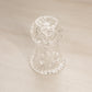 Small Clear Crystal Glass Vase with Sawtooth Edge