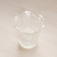 Small Clear Iridescent Glass Toothpick Holder with Circular Designs