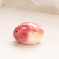 Small Cranberry Pink Stone Egg with Flat Side