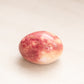 Small Cranberry Pink Stone Egg with Flat Side