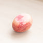 Small Cranberry Pink Stone Egg with Flat Side