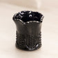 Small Dark Blue Purple Black Glass Toothpick Holder