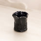 Small Dark Blue Purple Black Glass Toothpick Holder