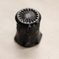 Small Dark Blue Purple Black Glass Toothpick Holder