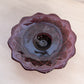 Small Dark Purple Amethyst Glass Footed Dish