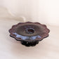 Small Dark Purple Amethyst Glass Footed Dish