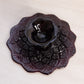 Small Dark Purple Amethyst Glass Footed Dish