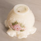 Small Fenton Cream Milk Glass Hand Painted Floral Ruffle Vase
